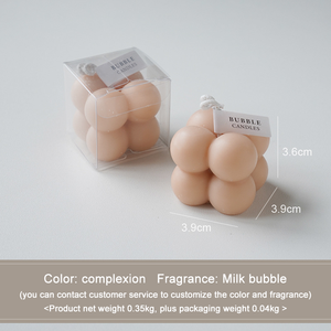 Candela Mini a Cubo a Bolle in Cera di Soia Personalizzata, Fragranza Dolce per la Casa, <span class=keywords><strong>Candele</strong></span> Profumate Creative da Regalo - Product Image 5