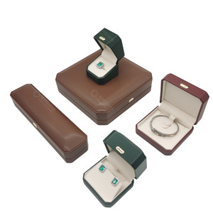 <b>Jewelry</b> Packaging Gift Box High Quality Square Custom Logo PU <b>Leather</b> <b>Jewelry</b> Box - Product Image 6