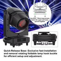Projecteur à faisceau mobile 380W IP66 RGBW DMX512 TOPGPH380 pour éclairage de scène extérieur, festivals et événements