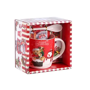 Christmas Coffee Mug Manufacturer Cup Supplier Custom logo Tea Mugs Porcelain ceramic cup with gift box