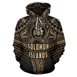 Sublimación Impresión Islas Salomón Sudadera con capucha Logotipo personalizado Tribal Sudadera Manga larga Pullover Chándal Streetwear - Product Image 5