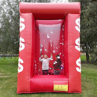 Machine à argent gonflable, cabine gonflable pour attraper l'argent, machine à argent pour la promotion et les événements publicitaires