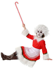 Mrs Claus Navidad Cosplay disfraces vestido conjunto para niña Navidad Año Nuevo vestir niños regalos Navidad Santa fiesta desgaste con peluca - Product Image 6