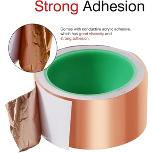 Duy Nhất Hai Mặt Dẫn Điện Nhiệt Độ Cao Chịu Mài Mòn Tự Dính Đồng Lá Băng Cuộn EMI Che Chắn Đồng Lá Băng - Product Image 3