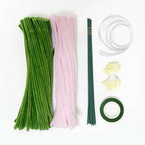 Kit de Manualidades para Hacer Ramos de Tulipanes, Limpiapipas para Flores, Flores Hechas a Mano, Kit de Limpiapipas de Chenilla, Alambre de Felpa para Manualidades - Product Image 3