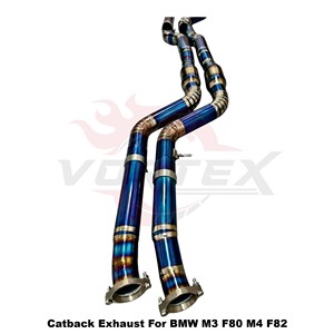Système d'échappement en titane Vortex Performance compatible avec BMW M3 F80 M4 F82 2014-2018, silencieux de tuning Catback à soupape électronique bleue - Product Image 5