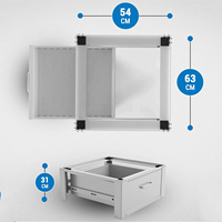 Base de machine à laver manuelle robuste en métal avec tiroir pour lave-linge/séchoir et emballage pour vente par correspondance