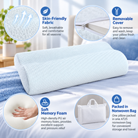 Contour ergonomique en forme de B 50x34x10-7cm, oreiller mousse à mémoire de forme, housse amovible, taille personnalisée