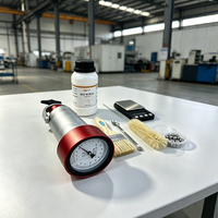 Kit de prueba de humedad rápida ASTM para suelos con método de carburo de calcio, bolas de acero y báscula digital para ensayo de arena y agregados en campo.