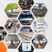Layar LCD Banner Digital Signage 22,4 Inci untuk Rak Supermarket dan Pusat Perbelanjaan