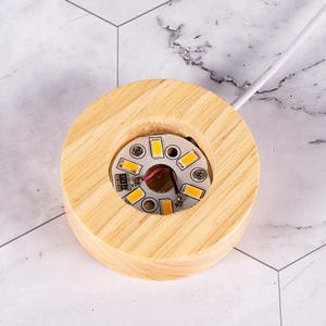 Lampe de nuit en cristal et bois LED USB, cadeau de festival, mariage, Pâques, lampe de cristal de galaxie, lampe de planète lune 3D, décoration de la maison - Product Image 5