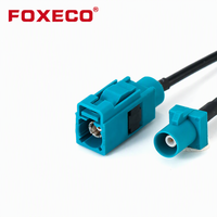 Câble d'extension d'antenne GPS automobile FOXECO Fakra Z mâle-mâle avec contacts en cuivre, boîtier ABS, indice de protection IP67, coaxial RF