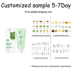 Crema Facial Personalizada CL, Loción de <span class=keywords><strong>Aloe</strong></span> Vera Calmante, Reparadora, Antienvejecimiento, <span class=keywords><strong>Gel</strong></span> Hidratante, Fórmula Natural a Base de Plantas, Hoja de Barbadensis - Product Image 3