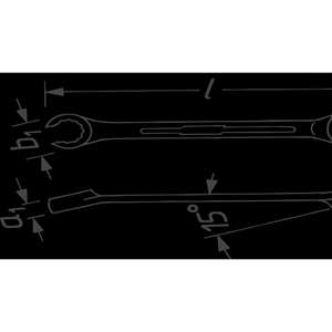 HAZET Llave doble para caja ∙ abierta 612-8X10 ∙ Perfil hexagonal exterior ∙ Tamaño 8x10mm - Product Image 2
