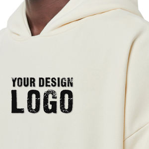 Factory Custom Drop Shoulder Plus <b>Fleece</b> Loose Men's <b>Hoodie</b> Autumn Winter 100% Cotton Heavyweight Oversize Mens Hoodies - Product Image 6