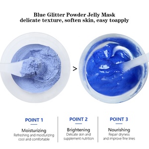 <span class=keywords><strong>Masque</strong></span> en gel cristallin personnalisable, poudre de paillettes bleues, collagène, soin du visage et du corps, spa, blanchissant, hydratant, peeling - Product Image 2