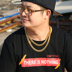 Collana a <span class=keywords><strong>Catena</strong></span> <span class=keywords><strong>Cubana</strong></span> Spessa Hip Hop da 12mm 14mm per Uomo, in <span class=keywords><strong>Acciaio</strong></span> Inossidabile Placcato Oro 14k 18k, Vendita all'Ingrosso - Product Image 4