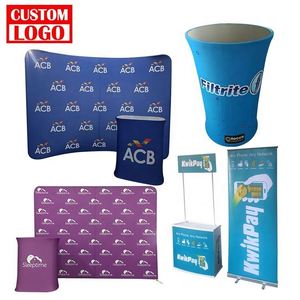 Comptoir d'exposition carré en tissu tendu pour salon professionnel, prix usine, comptoir promotionnel, comptoir d'affichage en tissu tendu - Product Image 1