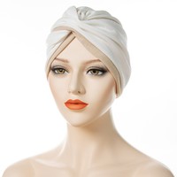 Patchwork Couleur Dos À Volants Personnaliser Tête Bonnet Hijab Casquette Satin Bonnet Bonnet Chic Musulman Femme