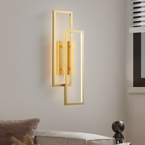 Lámpara de Pared de Cobre Estilo Italiano, Diseño Moderno de Alta Gama, Geométrica Minimalista para Sala de Estar, Entrada, Dormitorio Principal - Product Image 6