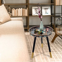 Table basse pliante en bois de style moderne, petite et portable, pour salon et chambre, décoration artistique