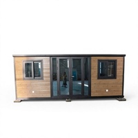 Maisons conteneurs extensibles de 40 pieds, installation rapide, couleur personnalisable, design moderne du milieu du siècle, pour usage en villa