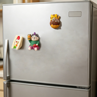Niedliches Tempura-Katzen-Feen-Liebes-Harz-Kühlschrankmagnet-Set, Mini-Kühlschrankaufkleber, Kawaii Heim- und Küchendekoration, Geschenke