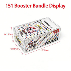Boîte d'Affichage en Acrylique pour Cartes <span class=keywords><strong>de</strong></span> Jeu TCG ETB SPC UPC Moltres UPC, Boîte <span class=keywords><strong>de</strong></span> Rangement 151 Boosters avec Couvercle Magnétique - Product Image 5