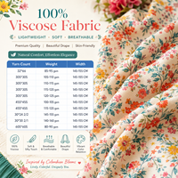 Tissus Personnalisés en Viscose Imprimée, Popeline de Rayonne Filée, Tissu 100 % Viscose Rayonne pour Robe