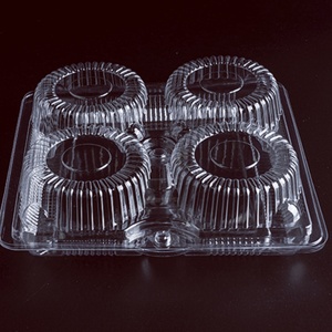 3 lỗ trong suốt thức ăn vật nuôi cấp tùy chỉnh trứng Tart hộp tái sử dụng dùng một lần bao bì <span class=keywords><strong>container</strong></span> 1 di động cho bánh bên sử dụng - Product Image 2