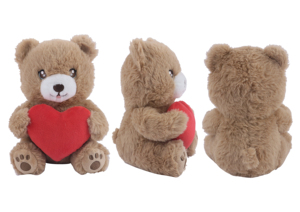 Ours en peluche pour bébé, doudou, <span class=keywords><strong>jouet</strong></span> en peluche doux avec cœur brodé, en polyester, pour les tout-petits et à offrir en cadeau - Product Image 6