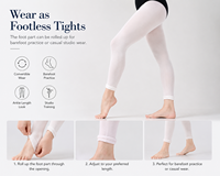 Medias de Ballet Convertibles Personalizadas para Mujer con Orificio para el Pie, Medias de Danza Suaves y Elásticas para Entrenamiento en Estudio, Venta al Por Mayor