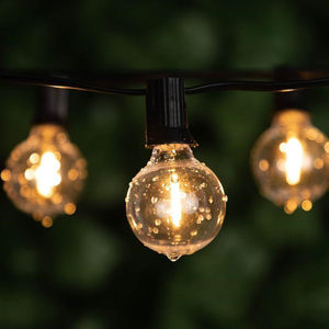 Outdoor Waterproof 28M 50Lamp G40 Solar <b>Led</b> String <b>Lights</b> For Garden Wedding Party Decoration Vintage Camping <b>Light</b> Strings - Product Image 3