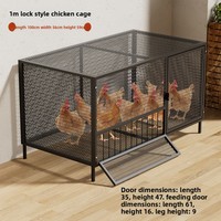Jaula para Mascotas de Malla Metálica Plegable, Tamaño Grande, Anti-ratones, Anti-cerzos, Jaula para Pollos, Gallinero para Uso Doméstico y Exterior, Cría de Aves de Corral