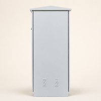 Armoire en acier inoxydable certifiée ISO9001 avec revêtement en poudre, résistante aux intempéries, avec couleur et dimensions personnalisées pour l'hébergement d'équipements extérieurs