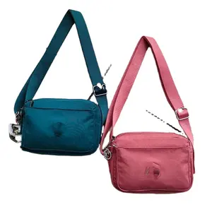 Naylon tek omuz kadın marka crossbody çanta kadın kızlar lüks bez maymun zinciri ile çok yönlü küçük crossbody çanta