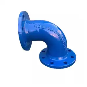 Ductile Iron Double Flange 90 Degree Elbow Bend for Water Pipe