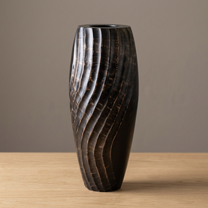<b>Black</b> Metal Casted Decorative <b>Vase</b> Modern Brass Plated <b>Flower</b> Urn <b>Vase</b> Handcrafted Metal Table Top Decorative <b>Vase</b> - Product Image 1
