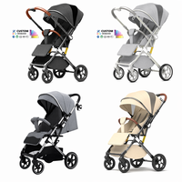 Poussettes pour bébés. Poussette pour nouveau-né High View, pliable, bidirectionnelle, portable, pour bébé, intérieur/extérieur