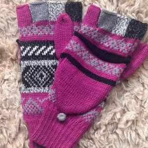 Mitaines convertibles en tricot d'hiver de haute qualité Isolation thermique Gants sans doigts avec rabat pour femmes et hommes - Product Image 2