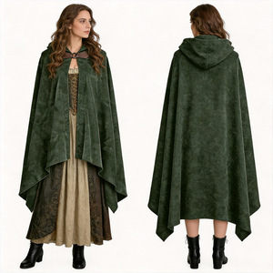 Cape courte en velours Elf Knight, costume de cosplay, costume de jeu de rôle d'Halloween, taille adulte, taille unique - Product Image 1