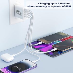 เครื่องชาร์จ USB C 60W PD 3.0 ชาร์จเร็วสำหรับไอโฟน ไอแพดแท็บเล็ต - Product Image 5