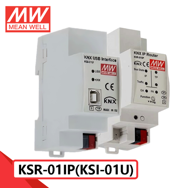 Original Mean Well KSI-01U/KSR-01IP Series Switching Power Supply KNX IP Router KNX IP Router