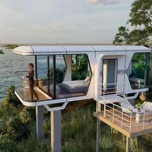 Espace Capsule Mobile Home <span class=keywords><strong>Lit</strong></span> Hôtel Cabine Préfabriqué Conteneur Modulaire Petite Capsule Chambre <span class=keywords><strong>Avec</strong></span> Cuisine Et Salle De Bains - Product Image 3