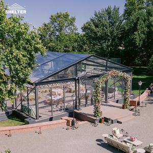 Tenda di Lusso con Struttura a Padiglione per Eventi, Chiesa, Atrio, Matrimoni, Feste, con Pareti Trasparenti in Vetro - Product Image 6