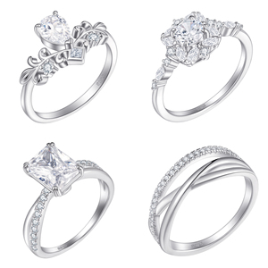 Proveedor de Joyería con Anillo Apilable de Plata de Ley 925 en Stock, Diseño Único con Zirconia para Mujer, Regalo de Compromiso - Product Image 3