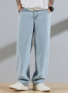 Export Quality Men's Denim Jeans Cotton Stretch Casual Comfortable Flexible Fit Wide Leg Summer Everyday Fashion Wear <b>Sale</b> - Product Image 4