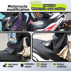 Accesorios para Motocicleta Yamaha XMAX300 Años 23-26, Funda Grande Negra Impermeable para Asiento, Base de Cojín - Product Image 5