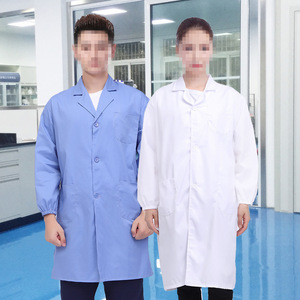 Blouse de laboratoire blanche Zixi Food Factory à manches longues, respirante, boutonnée, vêtements de travail pour hommes, vêtements de laboratoire pour atelier de production - Product Image 1