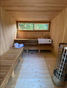 Saunas traditionnels finlandais de luxe pour 4 personnes, en séquoia/hemlock, avec vapeur humide - Product Image 4